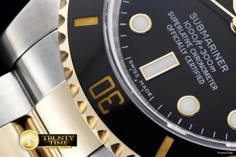 1030 ROLSUB183A – Submariner 116613 18K Wrapped TT Blk V7 Noob A- Bold 1061